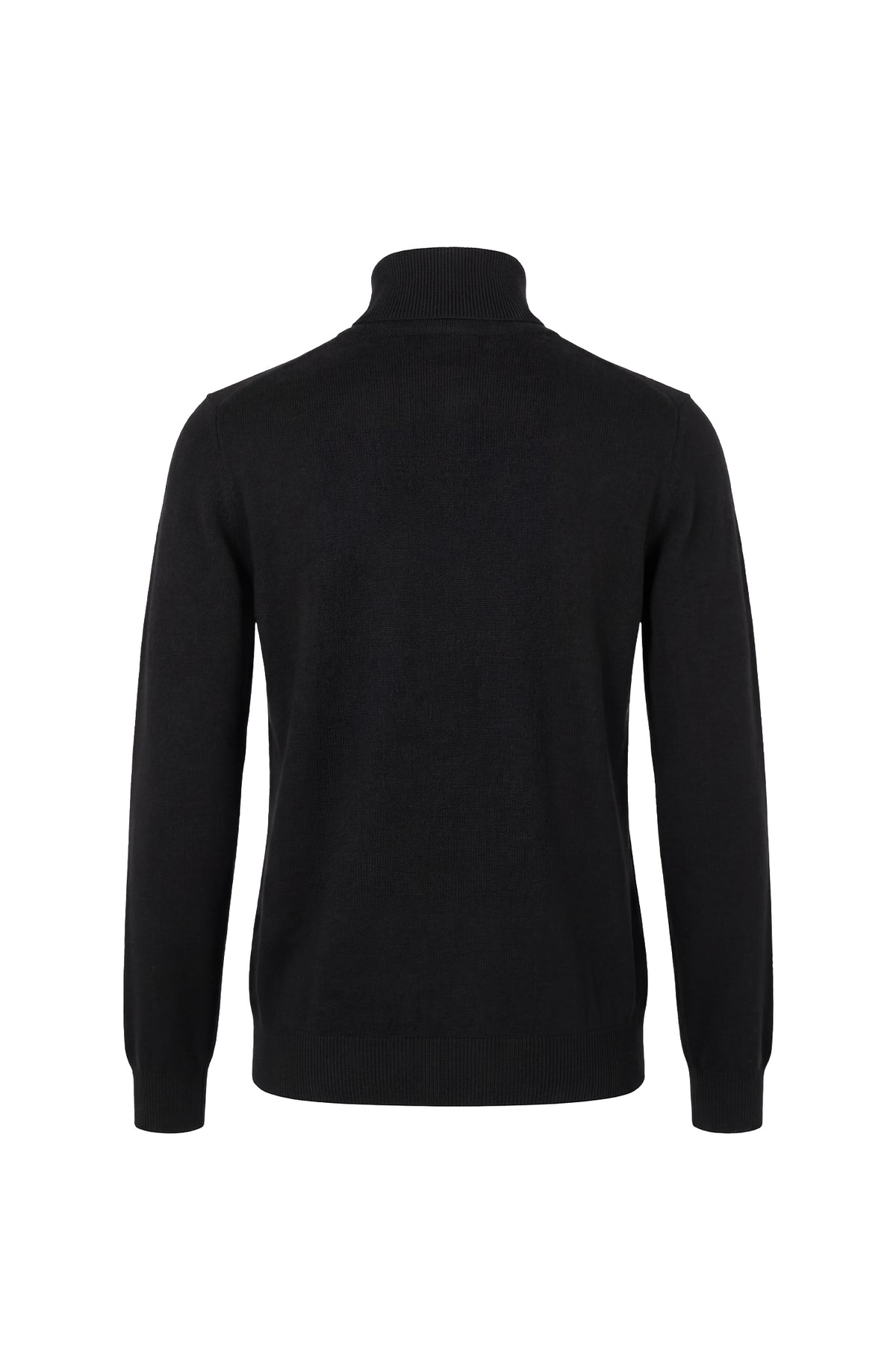 Erkek Relaxed Fit Mock Turtleneck - Siyah