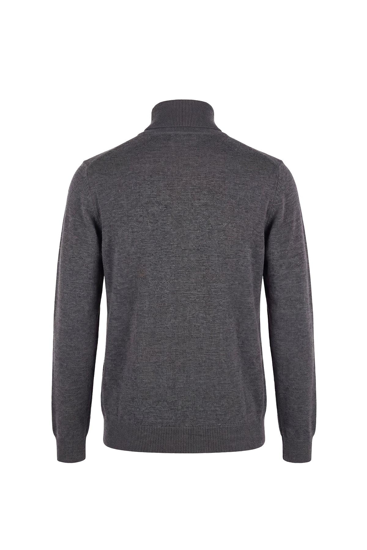 Erkek Relaxed Fit Mock Turtleneck - Gri
