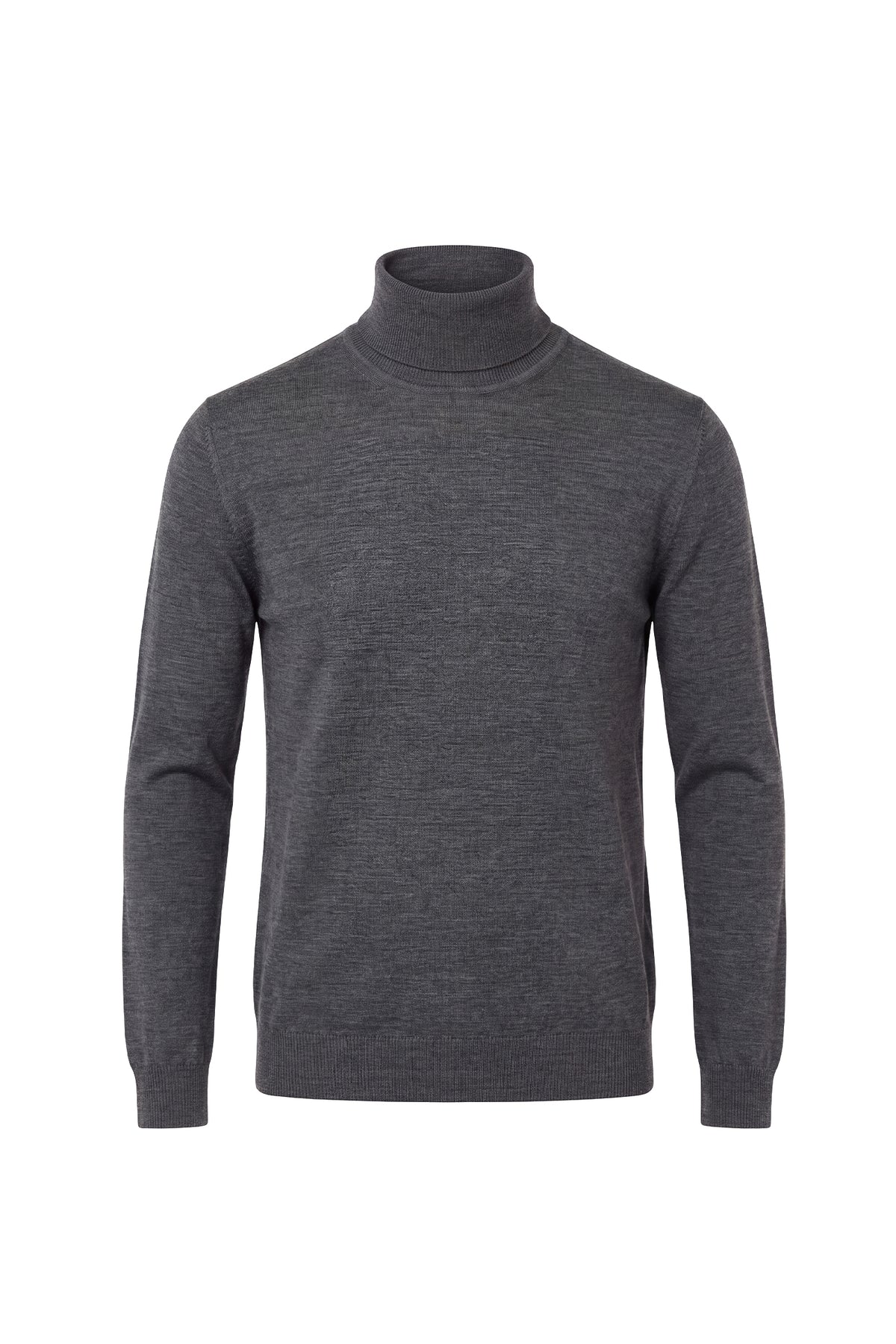 Erkek Relaxed Fit Mock Turtleneck - Gri