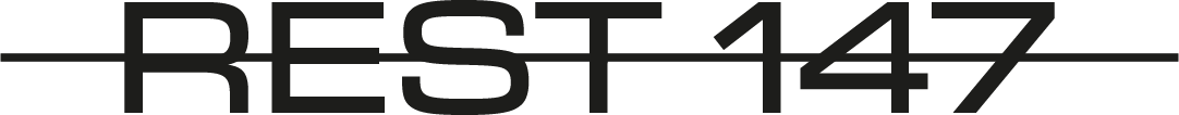REST 147 Marka Logosu - Siyah Tipografik