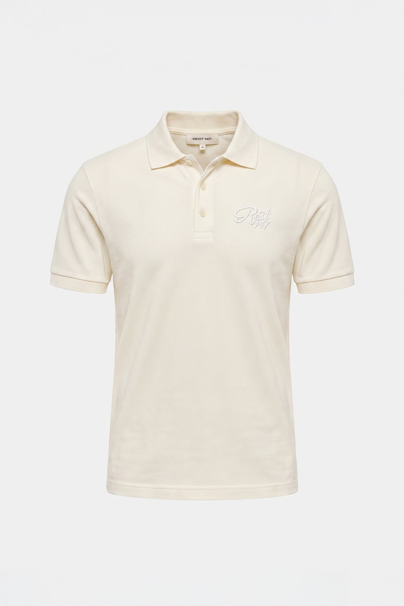 Erkek Relaxed Fit Rest Club Polo T-shirt - Ekru