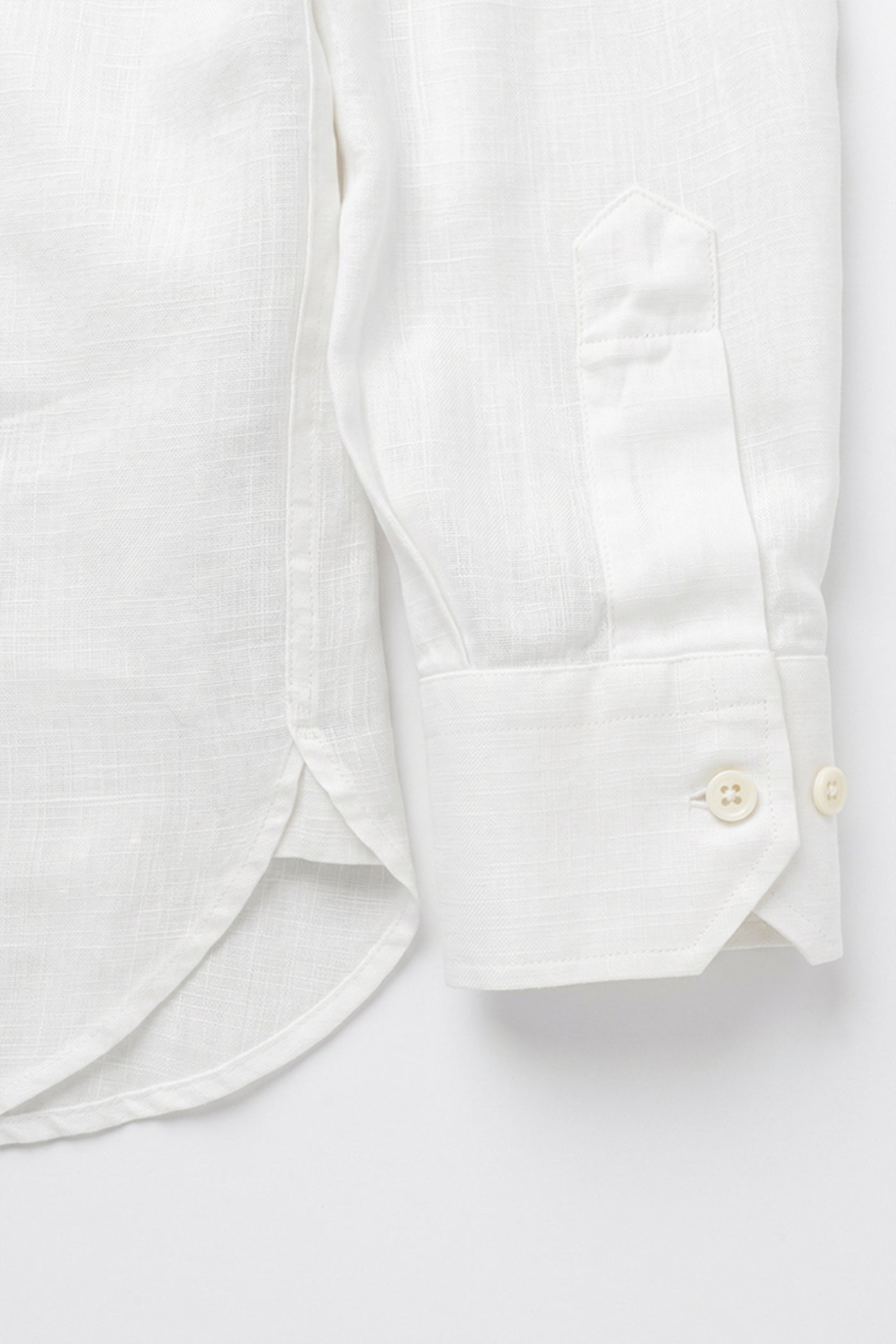 Erkek Oversized Leather Detailed Linen Shirt