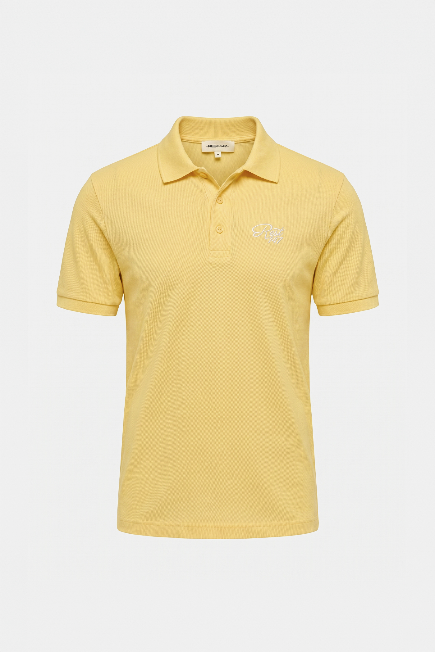Erkek Relaxed Fit Rest Club Polo T-shirt - Sarı