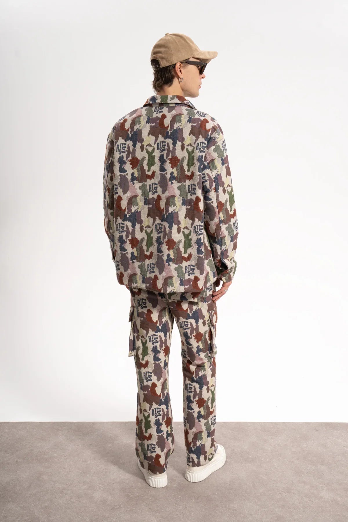 Erkek Relaxed Fit Jacar Camouflage Jacket - Kamuflaj - REST 147