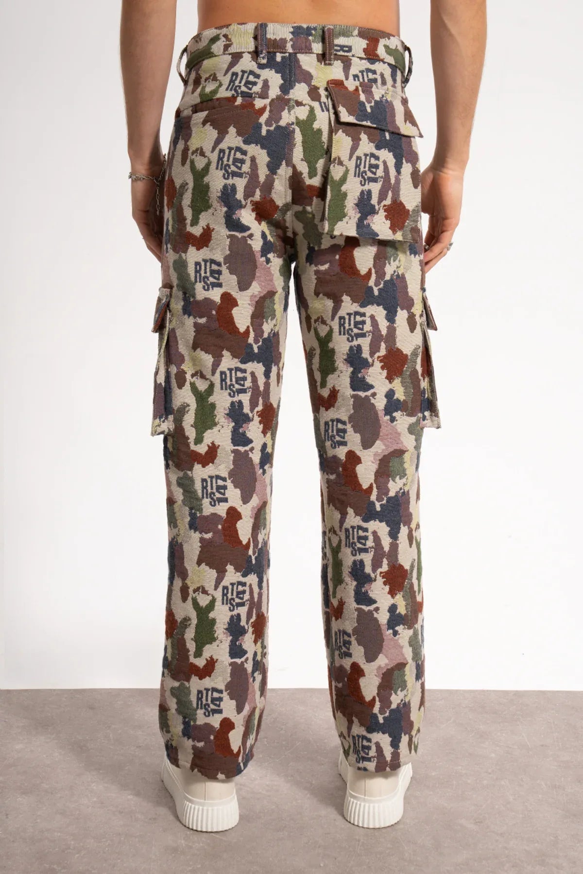 Erkek Relaxed Fit Jacar Camouflage Cargo Pants - Kamuflaj - REST 147