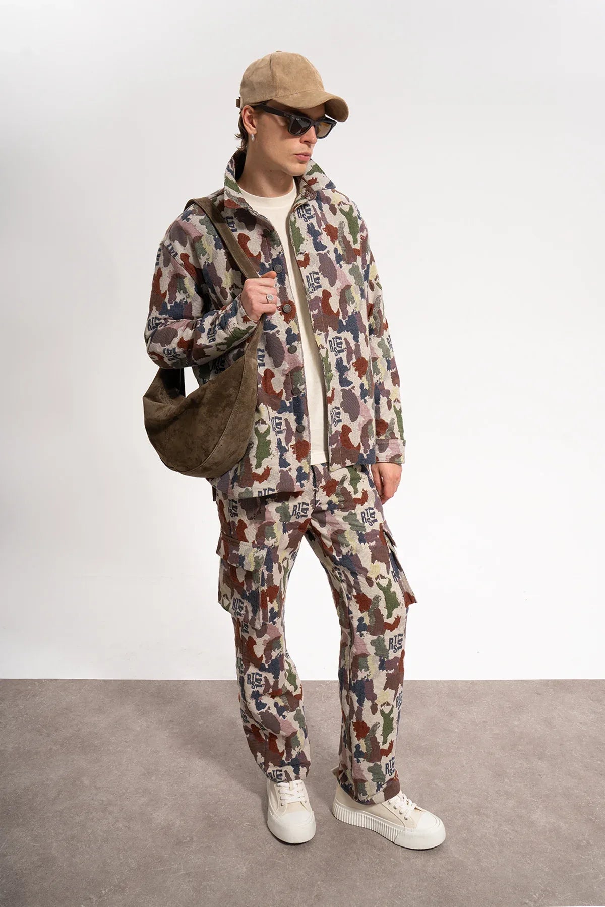 Erkek Relaxed Fit Jacar Camouflage Cargo Pants - Kamuflaj - REST 147