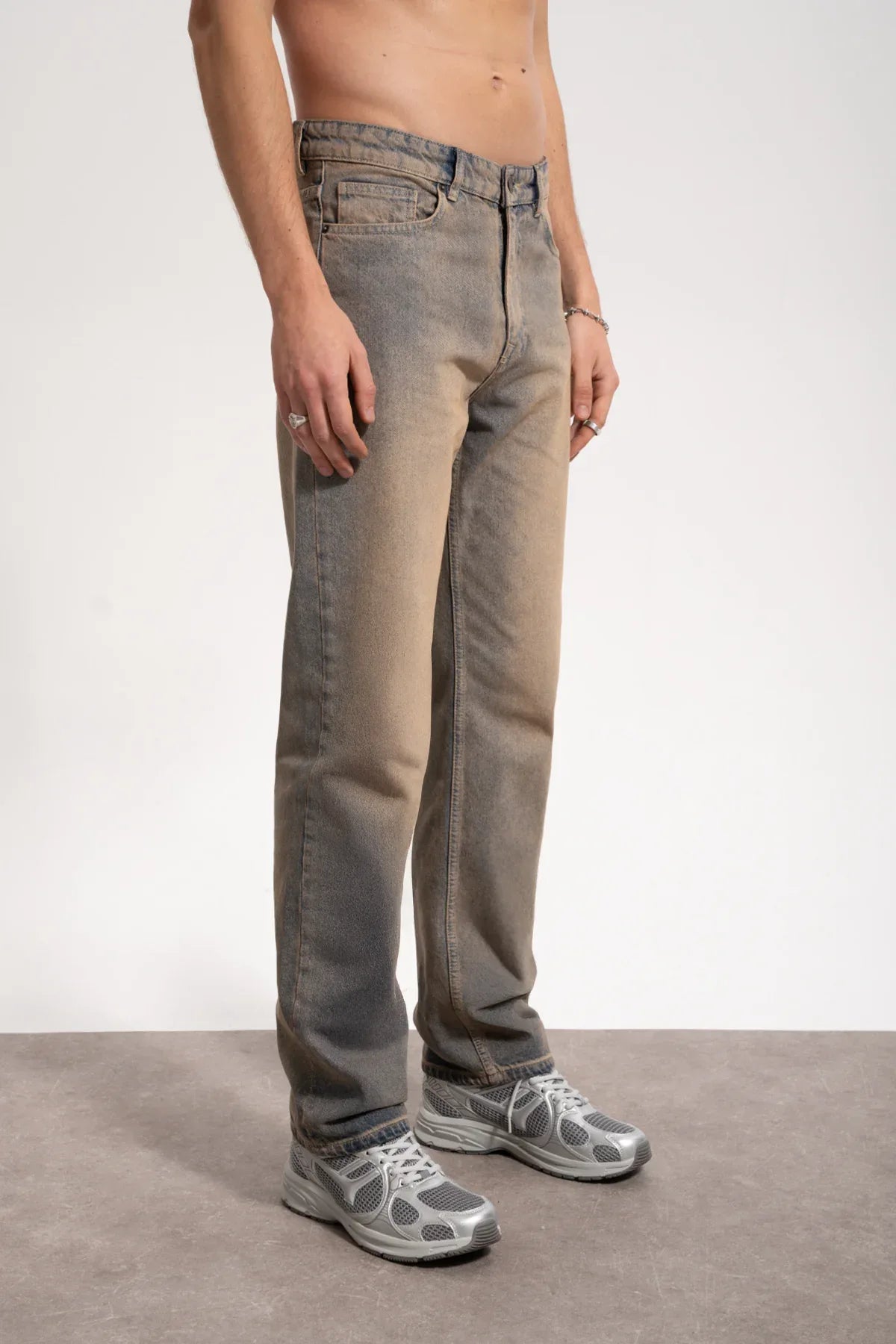 Erkek Relaxed Fit Key Denim Pants - Mavi - REST 147