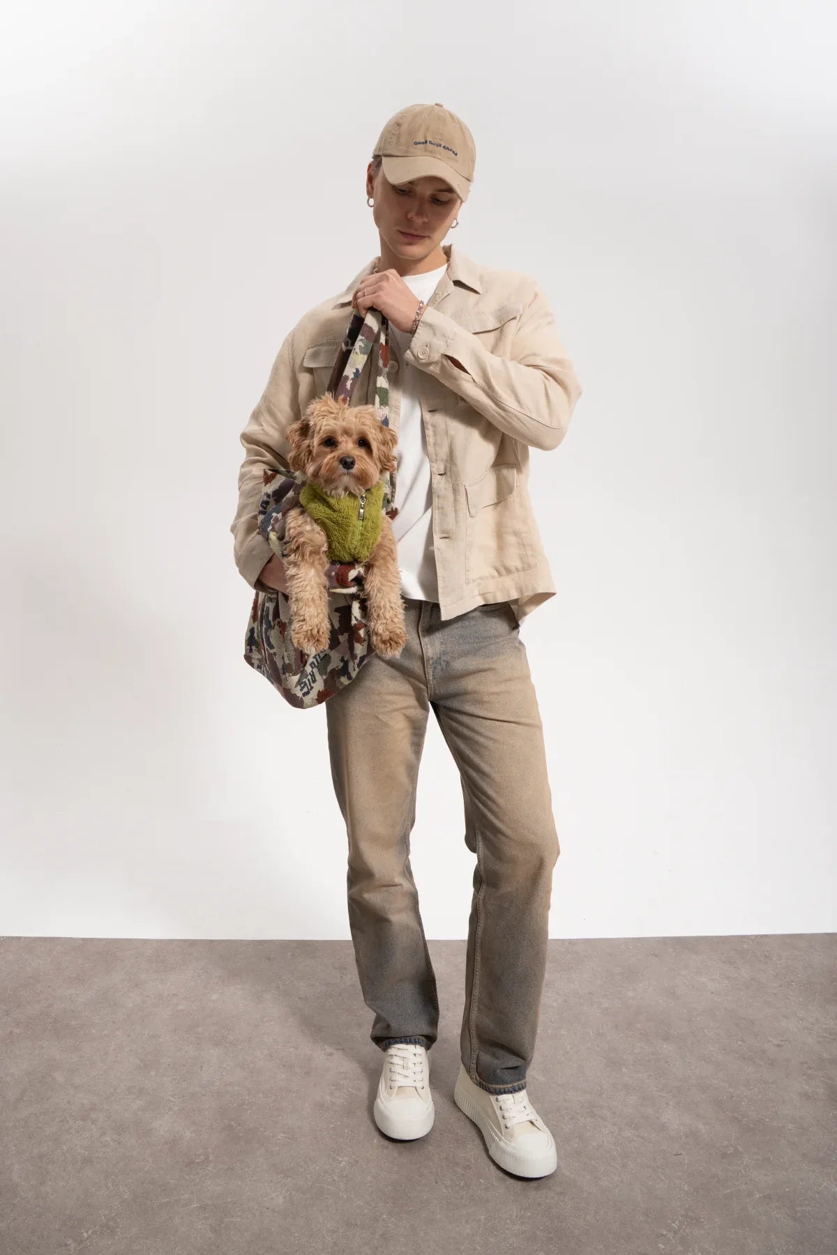 Erkek Relaxed Fit Linen Shirt - Bej - REST 147