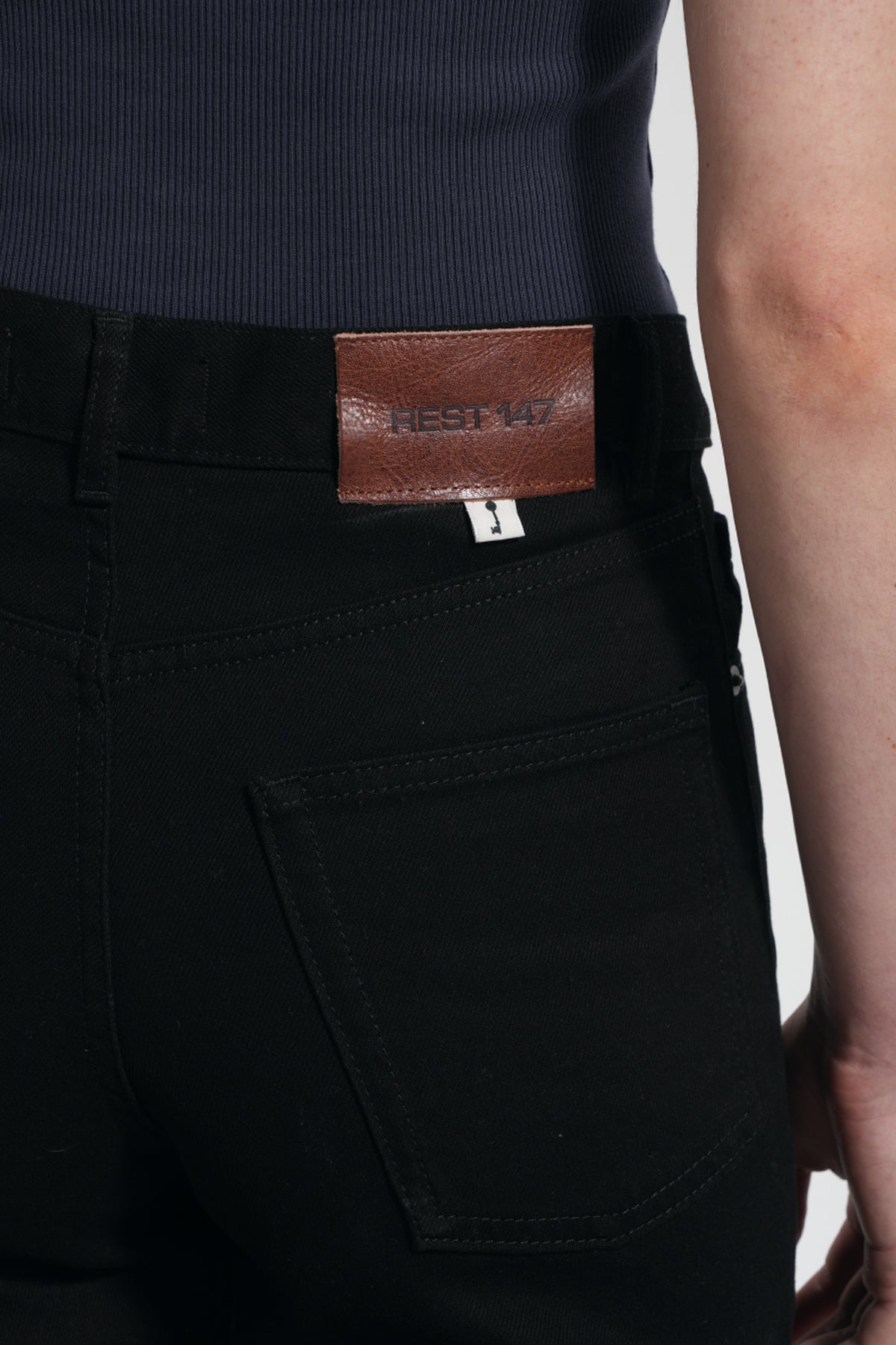 Kadın Straight Key Denim Pants - Siyah