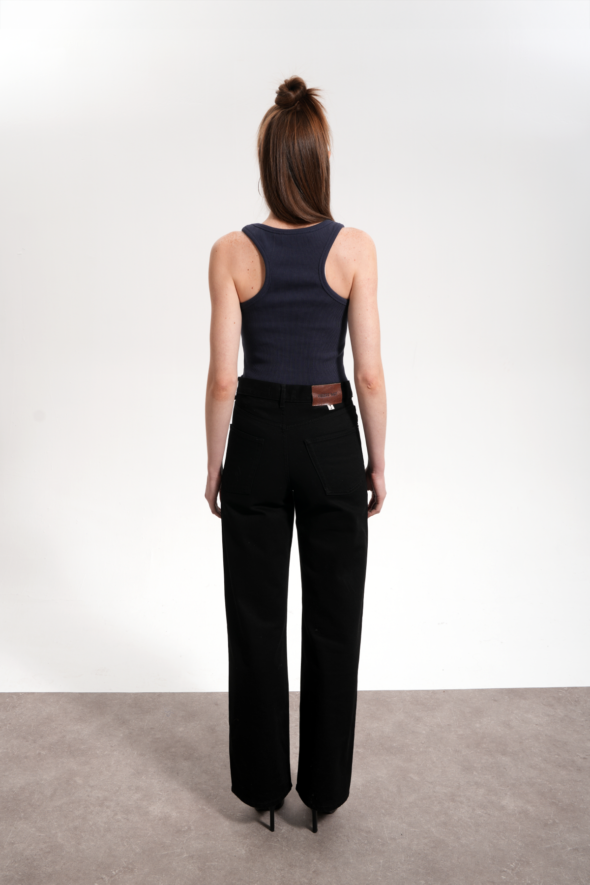 Kadın Straight Key Denim Pants - Siyah