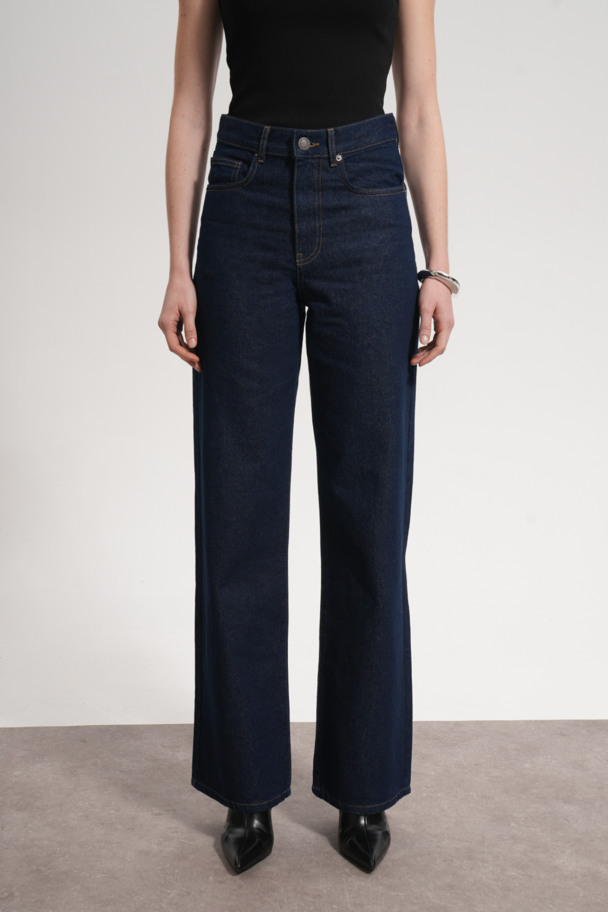 Kadın Straight Key Denim Pants - Lacivert