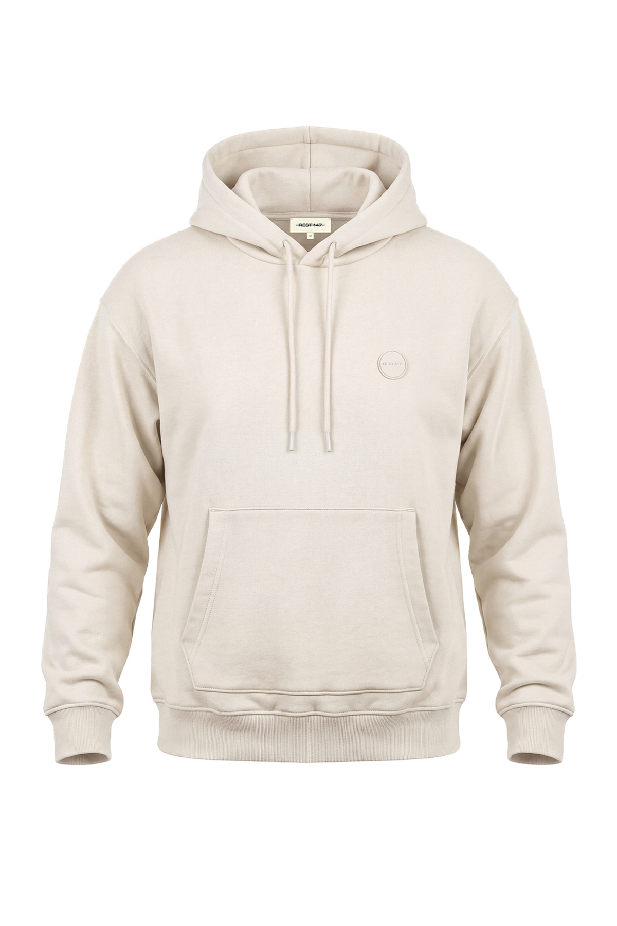 Erkek Relaxed Fit Hoodie - Ekru