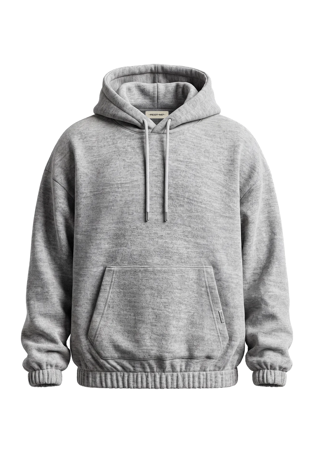 Erkek Oversized Brushed Marl Knit Hoodie - Grimelanj