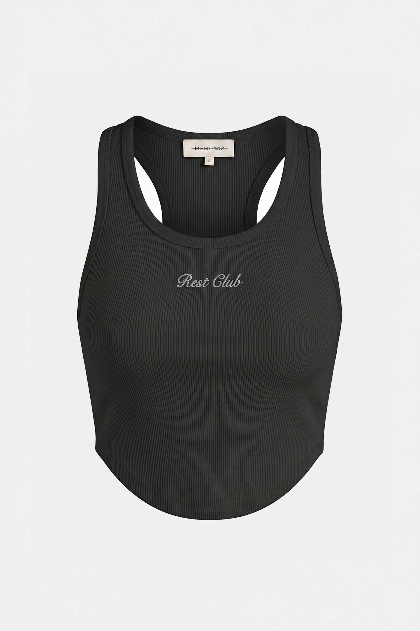 Kadın Rest Clup Crop Top Tank - Siyah