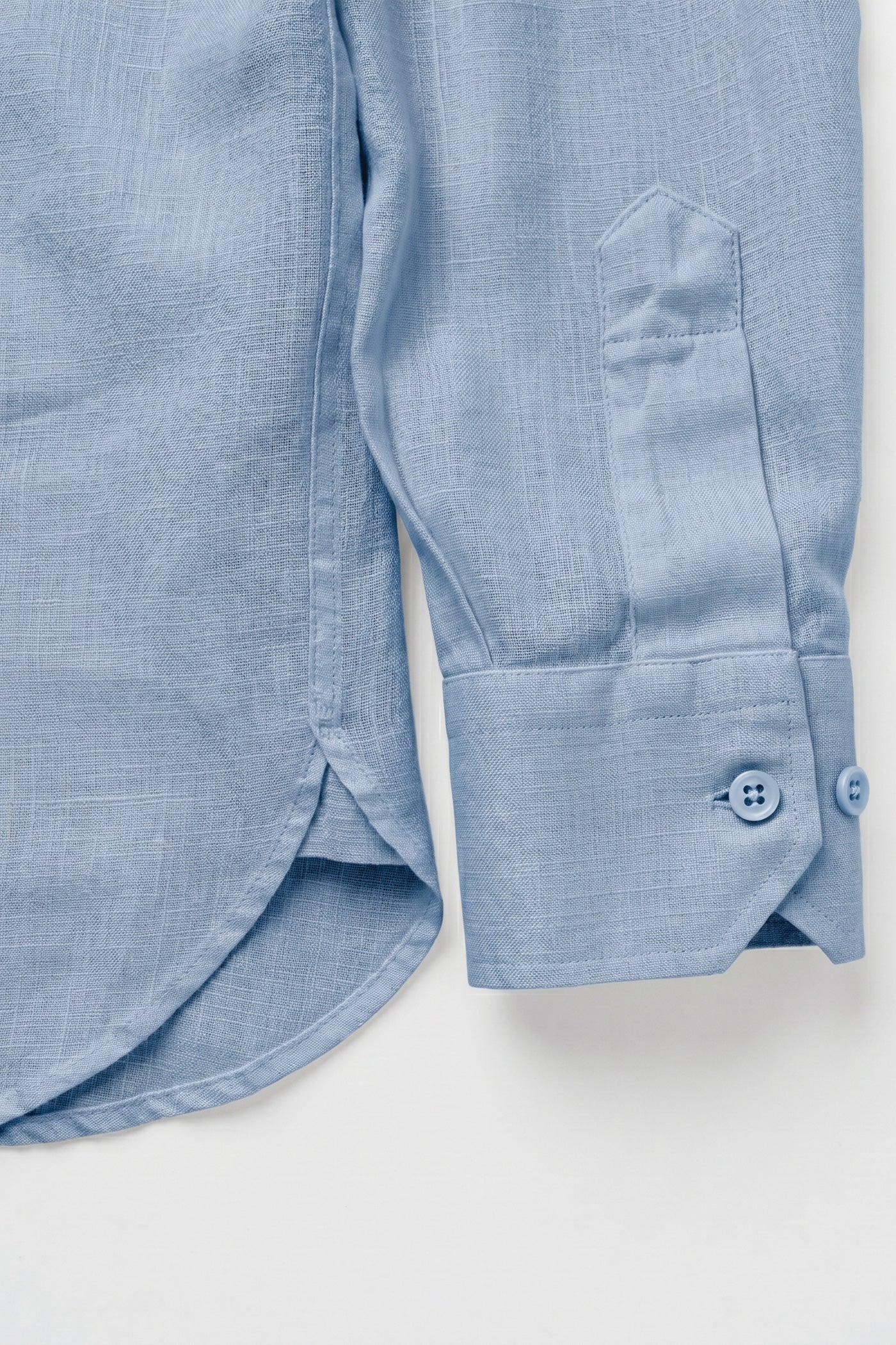 Erkek Oversized Leather Detailed Linen Shirt