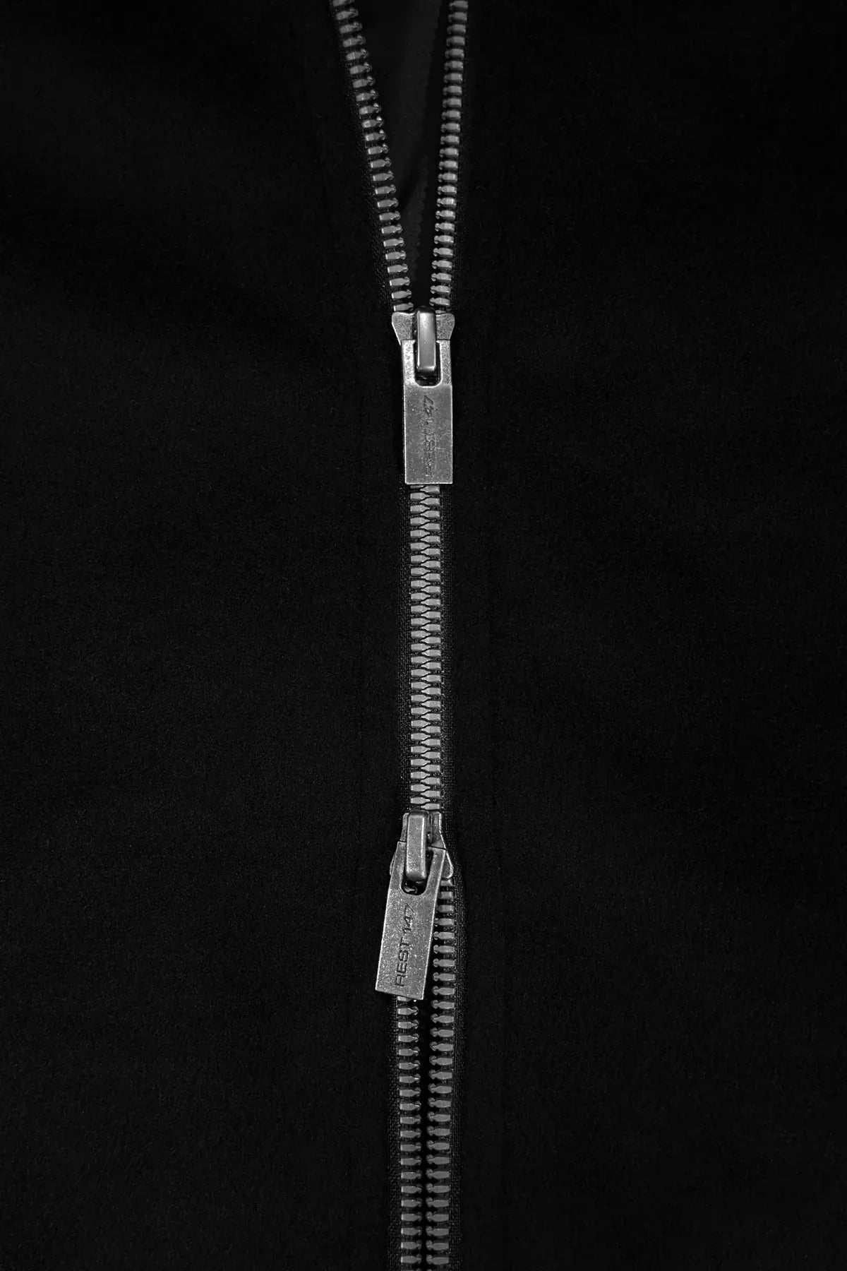 Erkek Relaxed Fit Wool Zipper Jacket Siyah - REST 147