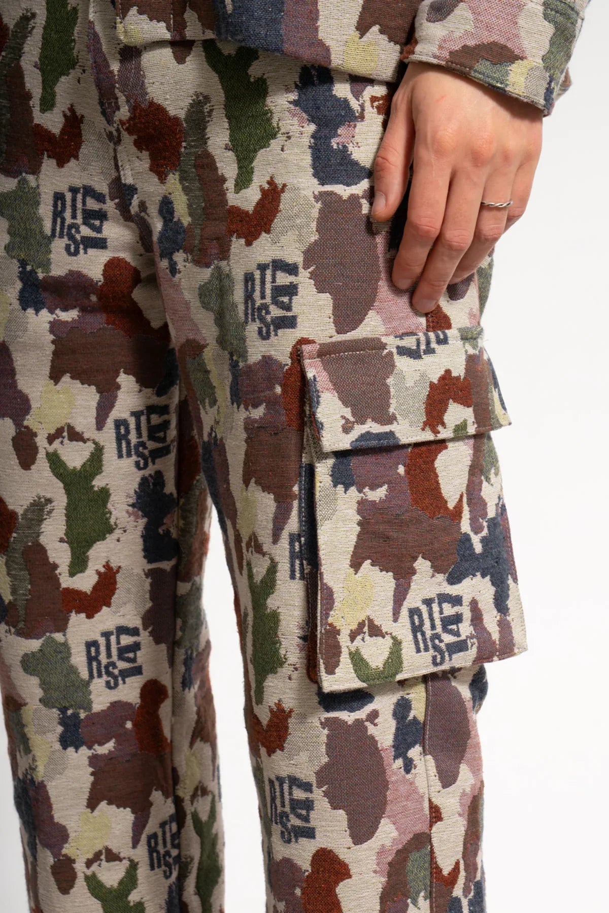 Erkek Relaxed Fit Jacar Camouflage Cargo Pants - Kamuflaj - REST 147