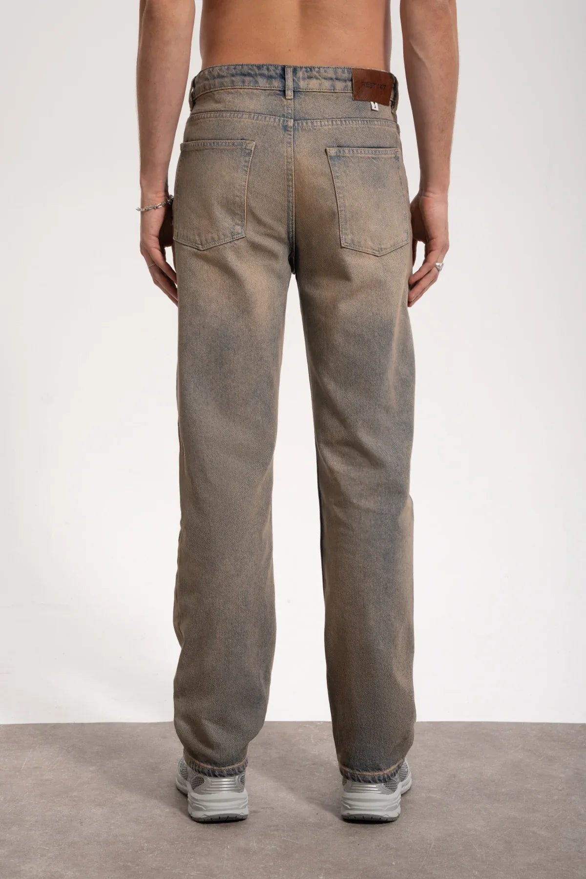 Erkek Relaxed Fit Key Denim Pants - Mavi - REST 147