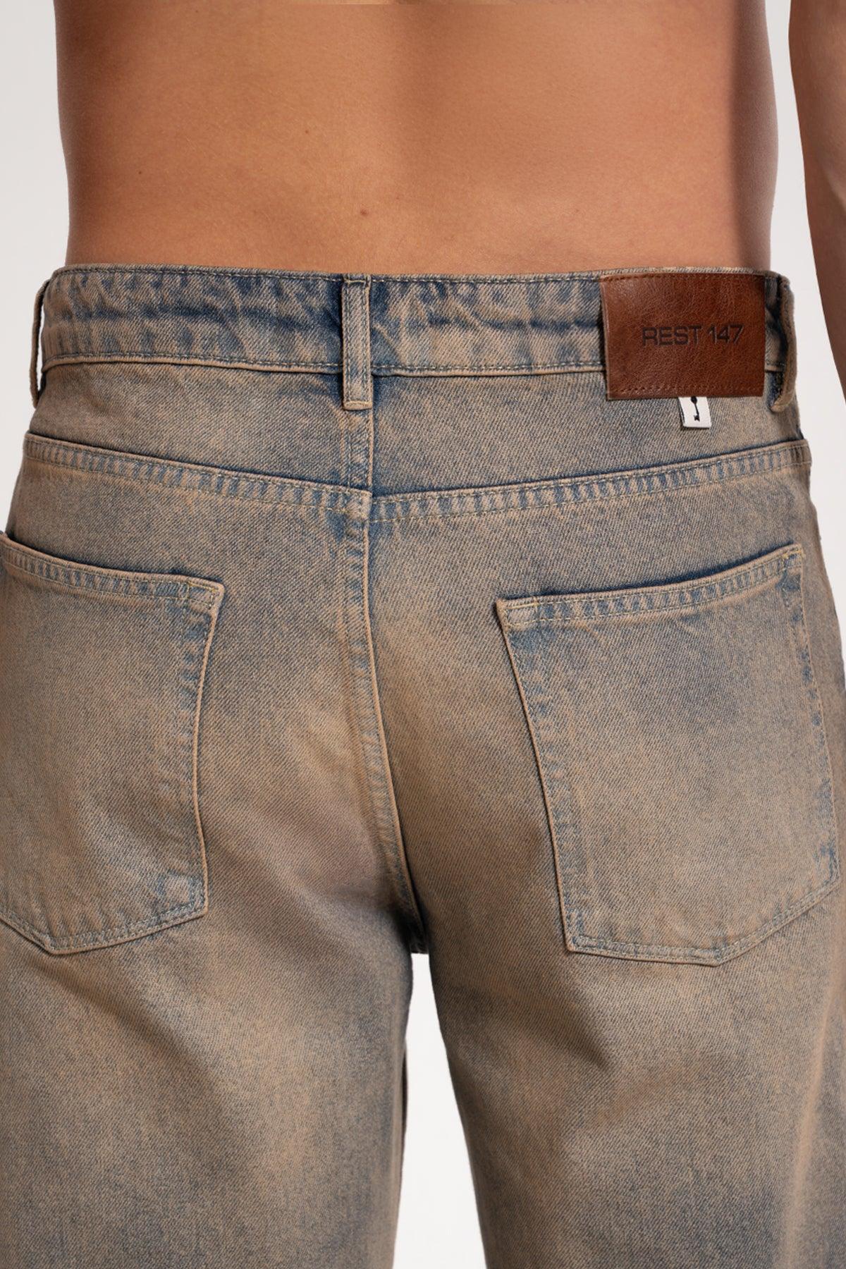 Erkek Relaxed Fit Key Denim Pants - Mavi - REST 147